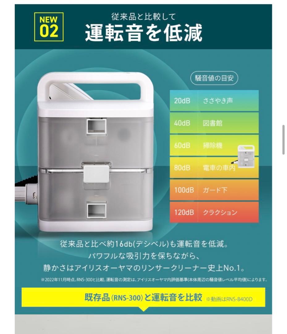 リンサークリーナー コードレス 温水洗浄 RNSK-B400D-W ホワイト美品