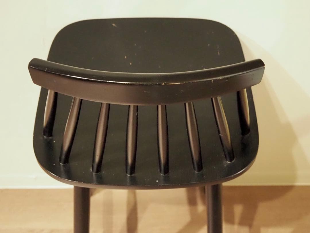 北欧家具　木製 ウィンザーチェア　バースツール ブラック