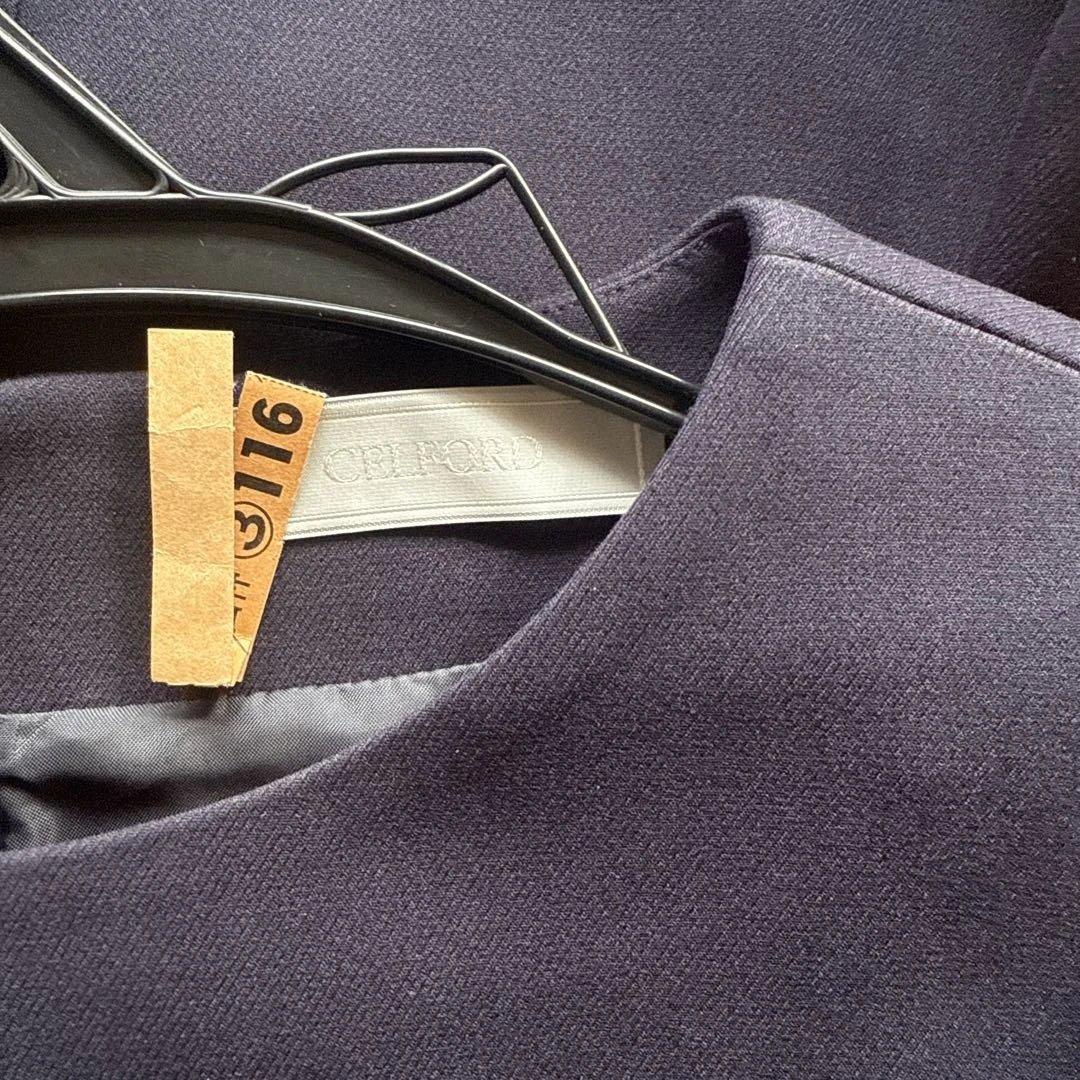 セルフォードセミコクーン タックタイト ワンピース ネイビー　38サイズ