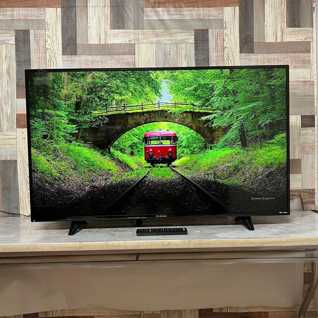 全国送料込❣️フナイ 50型 4K液晶テレビ 外付けHDD裏番組録画対応