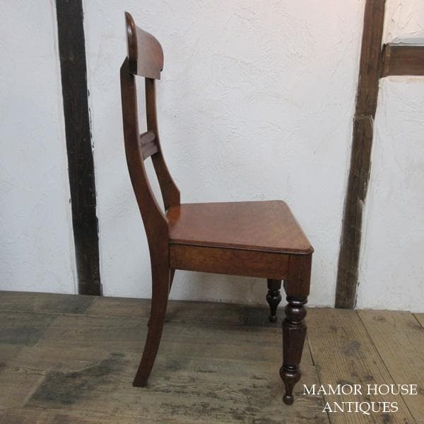 イギリス アンティーク 家具 ホールチェア マホガニー 椅子 イス 4367e