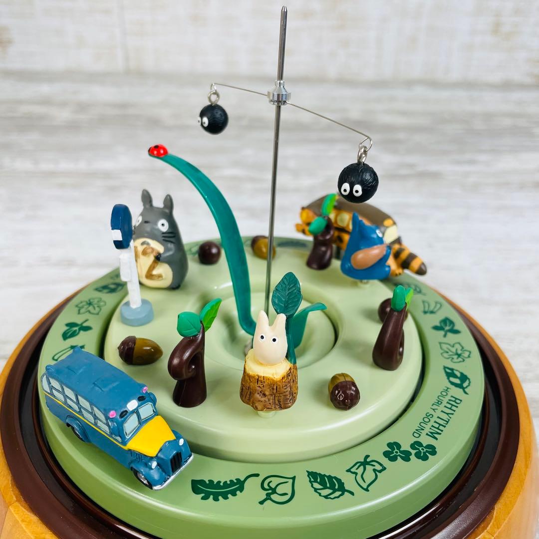 【美品】　となりのトトロ どんぐりドーム オルゴールからくり時計　リズム時計工業