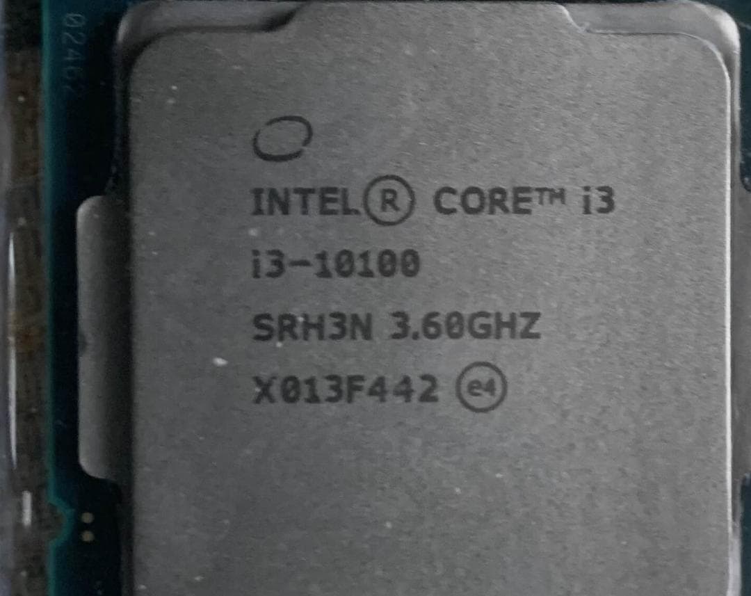 値引不可　Intel Core i3-10100 CPU 3.60GHz