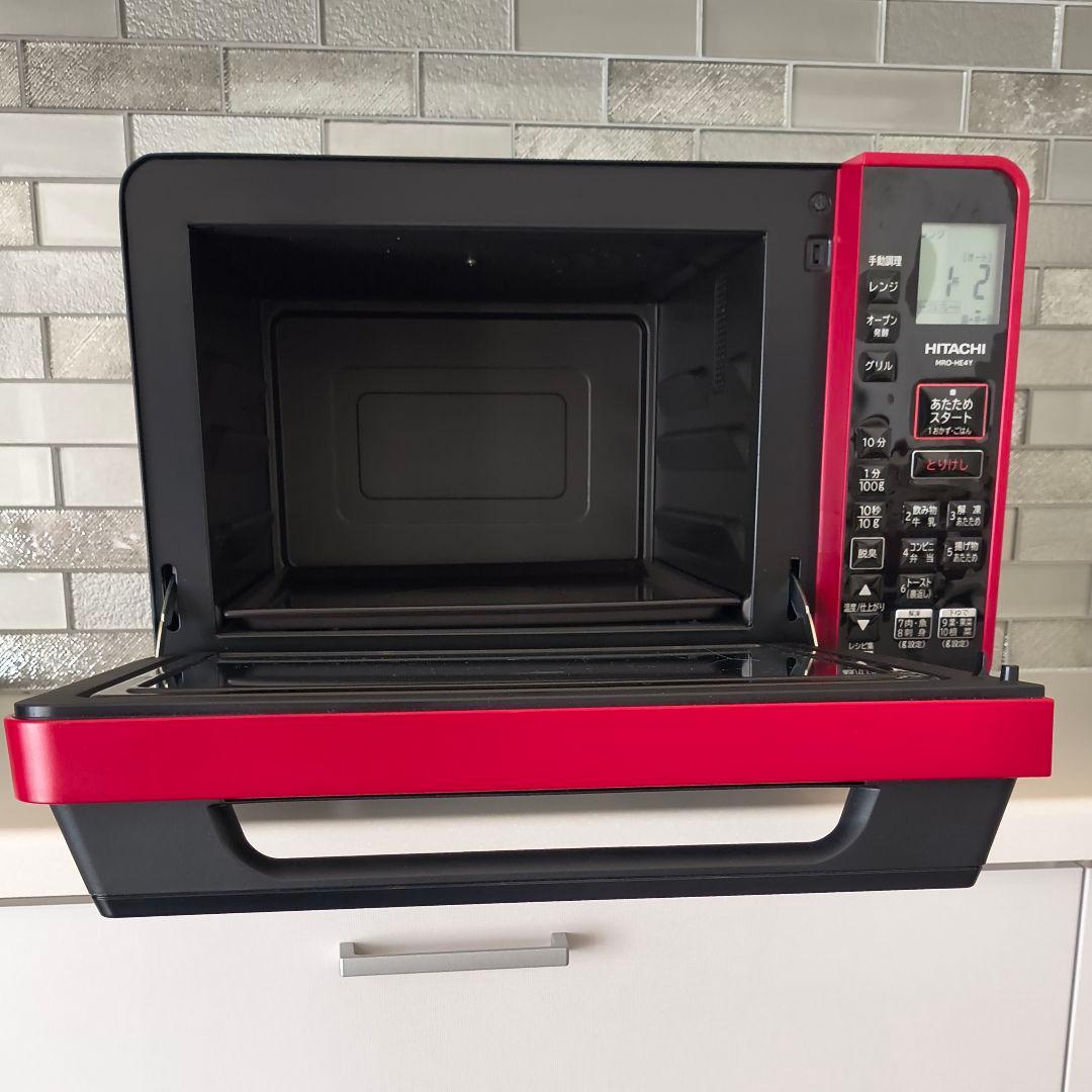 【2024年製・極美品】日立 オーブンレンジ MRO-HE4Y レッド 22L