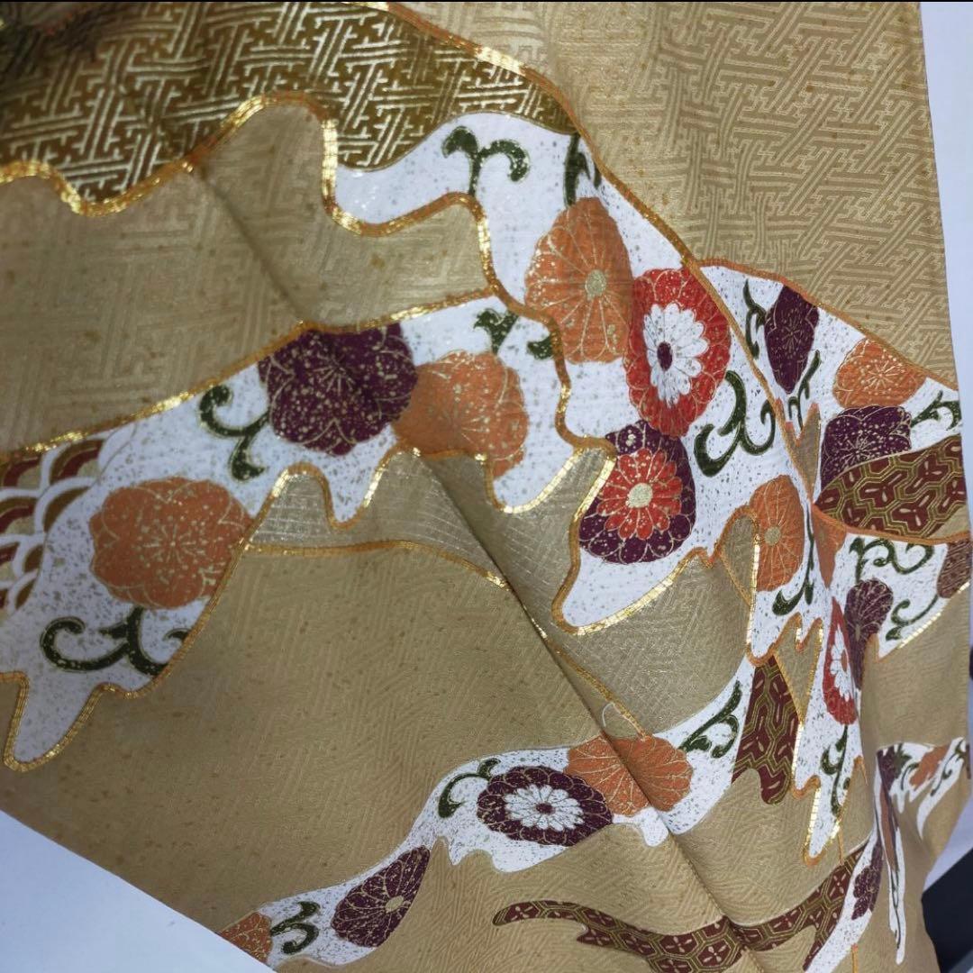 上品　正絹 色留袖　4点フルセット 鶯色　袋帯　入学式　結婚式　ママ　一つ紋