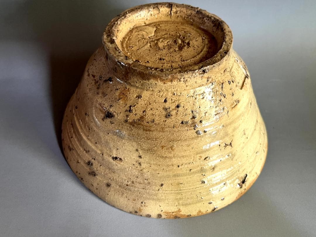 茶碗■古い黄伊羅保茶碗 古井戸茶碗 古美術 時代物 骨董品■