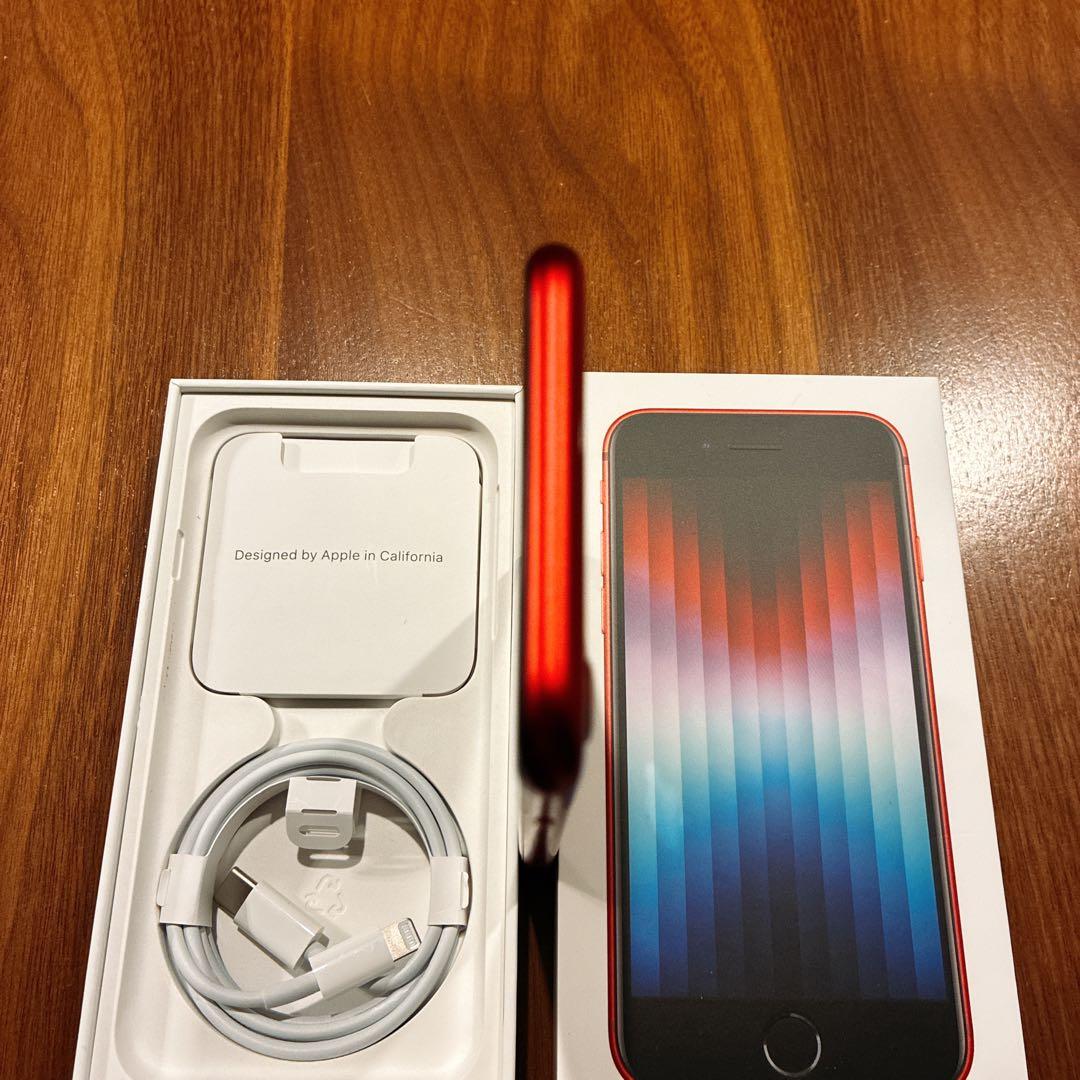 iPhoneSE 第3世代 レッド 128GB SIMフリー 箱&付属品あり