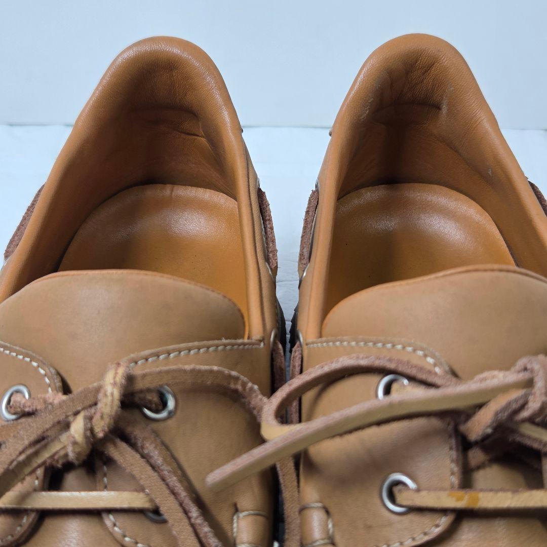 HERMES デッキシューズ 41.5(26.5cm) ブラウン