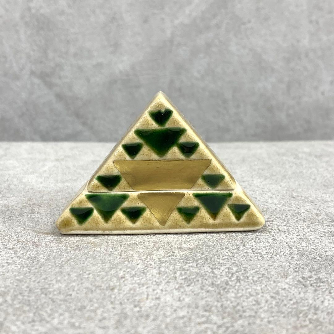 香合 紀太理光 共箱 富田焼 三角 茶道具 茶の湯 B-6