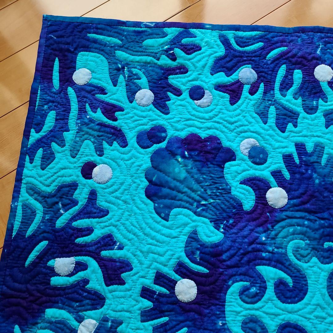 ハワイアンキルトタペストリー　海のキルト