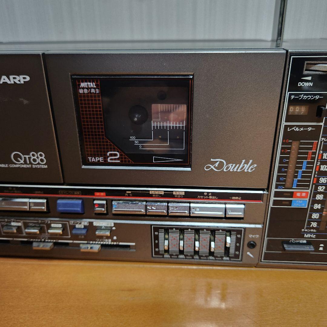【動作品】SHARP QT-88G ダブルラジカセ