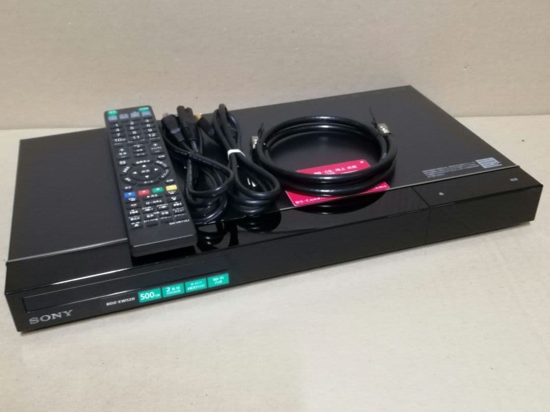 SONY BDZ-EW520　1TB/W録画/外付けHDD対応/Wi-Fi内蔵