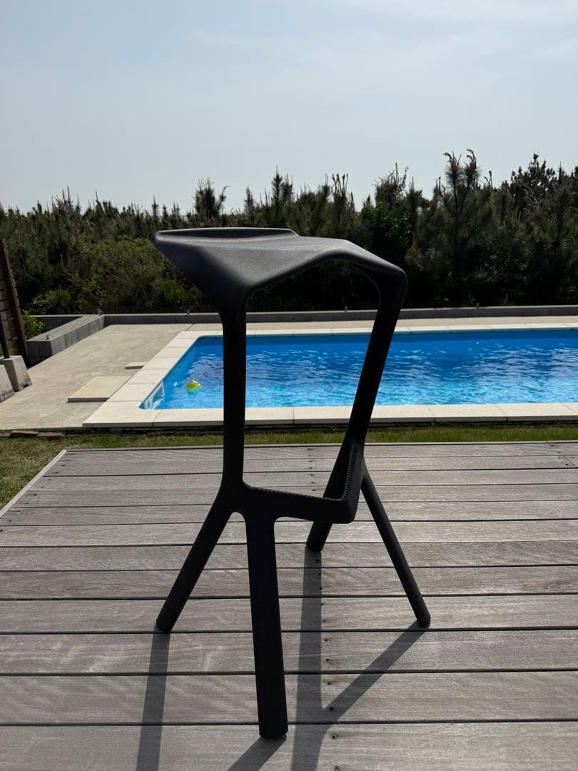 【手渡/千葉富津市/美品】正規品/ミウラテーブル&スツール2脚セット