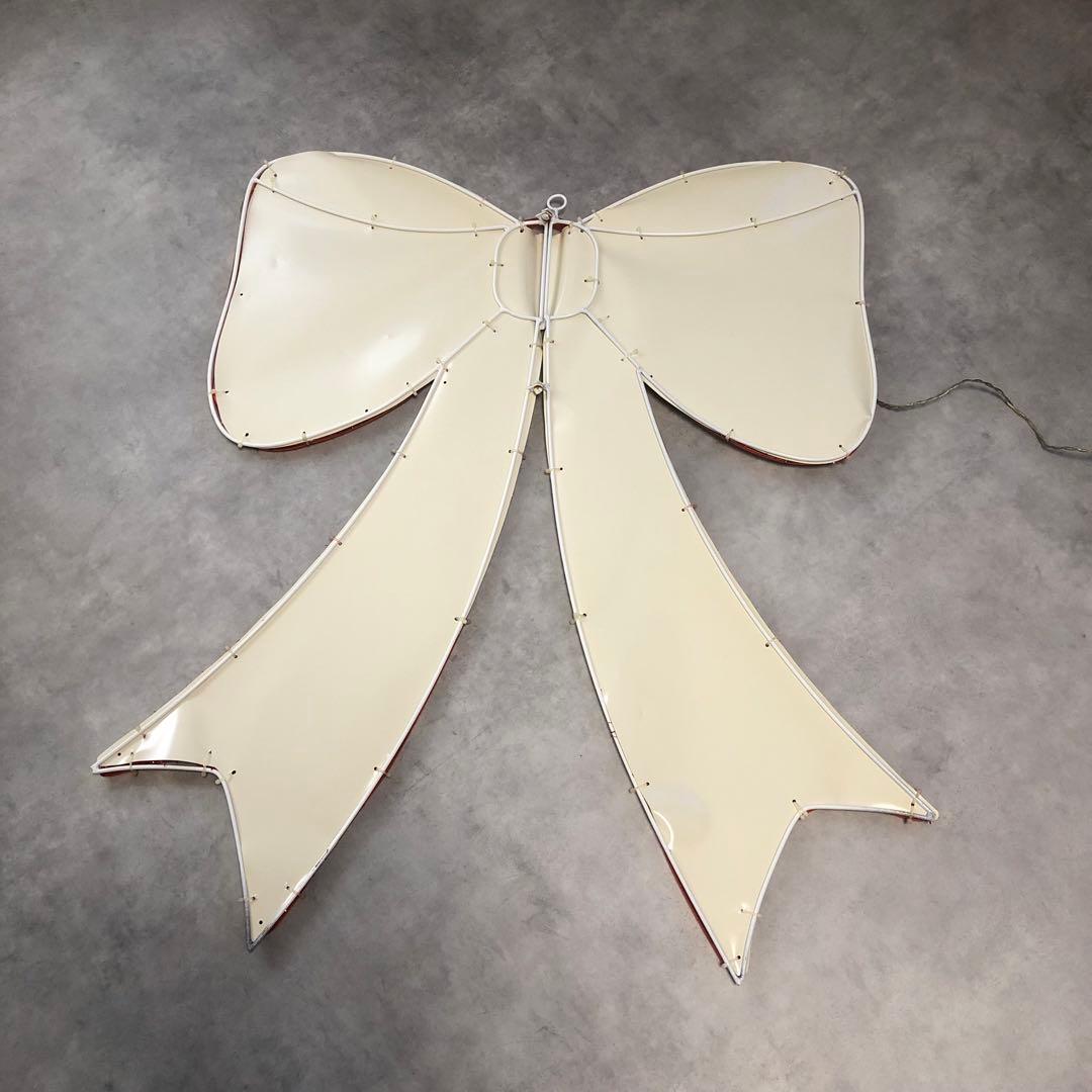 ★Christmas 屋外可　LEDストローチューブライト　モチーフリボン　大★