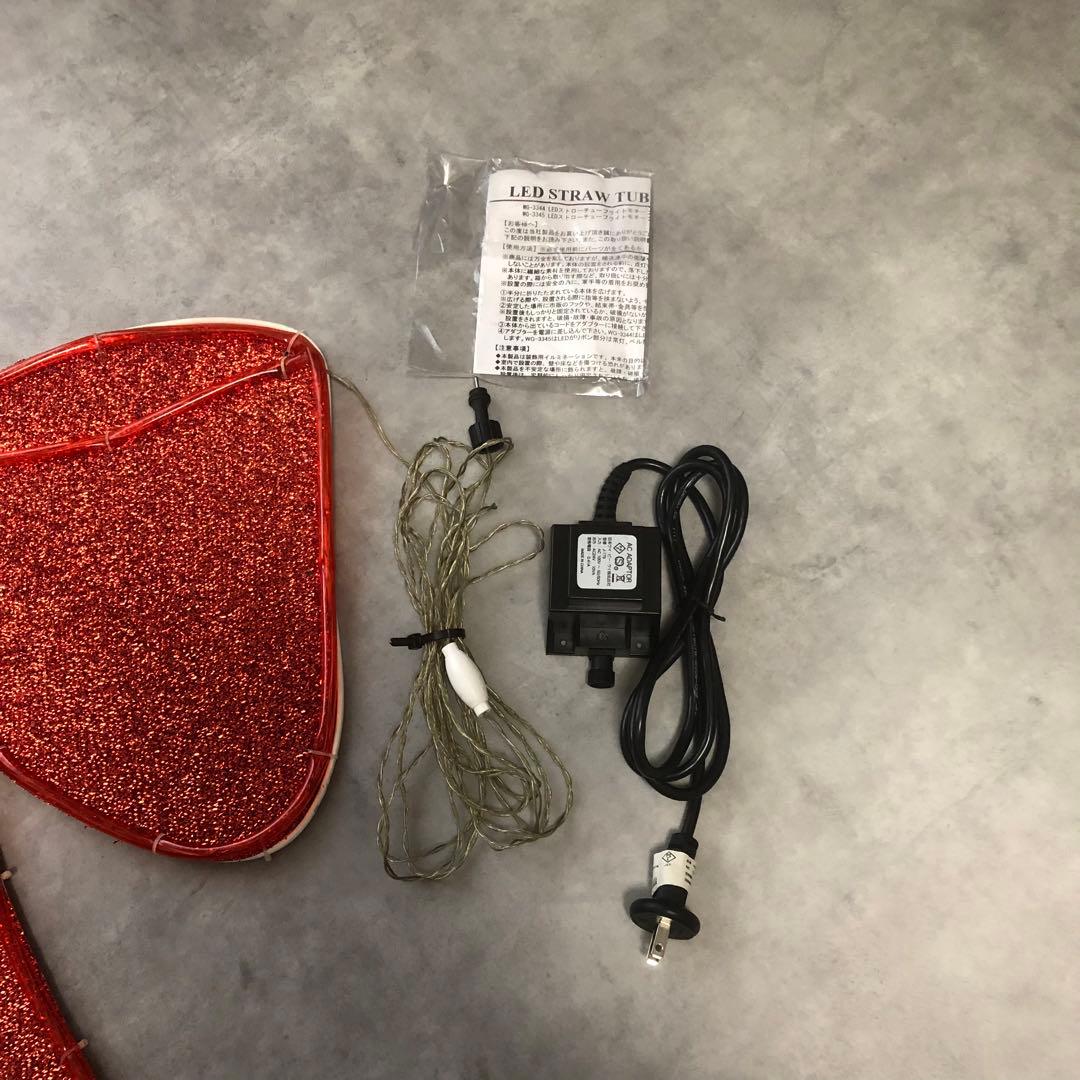 ★Christmas 屋外可　LEDストローチューブライト　モチーフリボン　大★