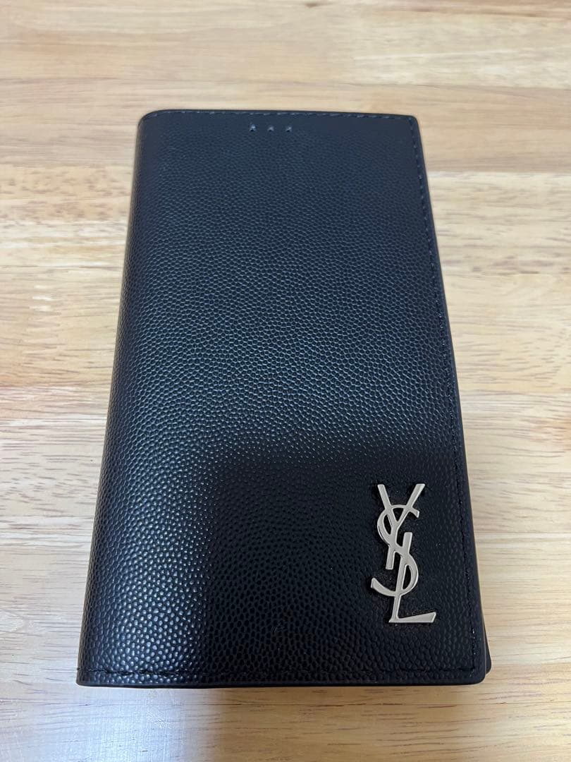 ブラックレザー フリップケース