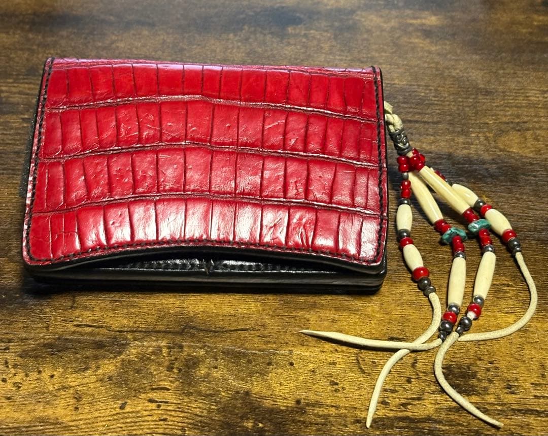 アンティークビーズ　 ウォレットホルダー　カスタム品
