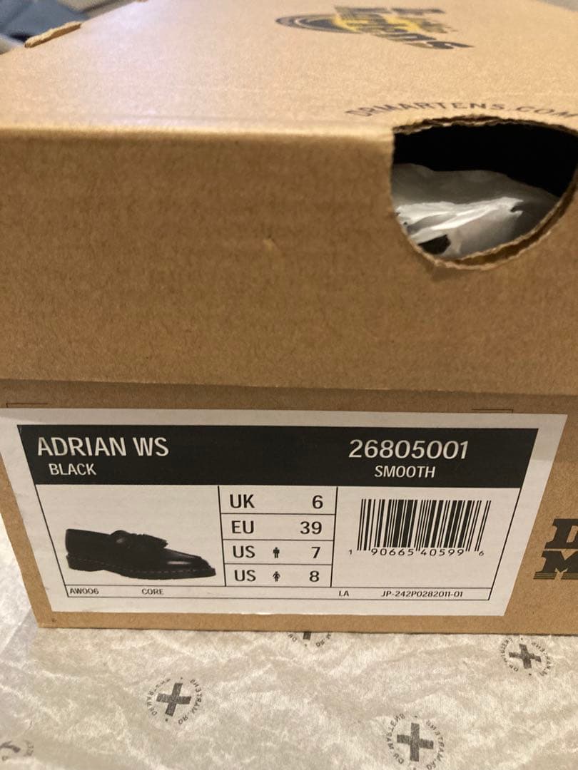 Dr. マーチンエイドリアン　白ステッチ　　　　フリンジ付きローファー 25cm