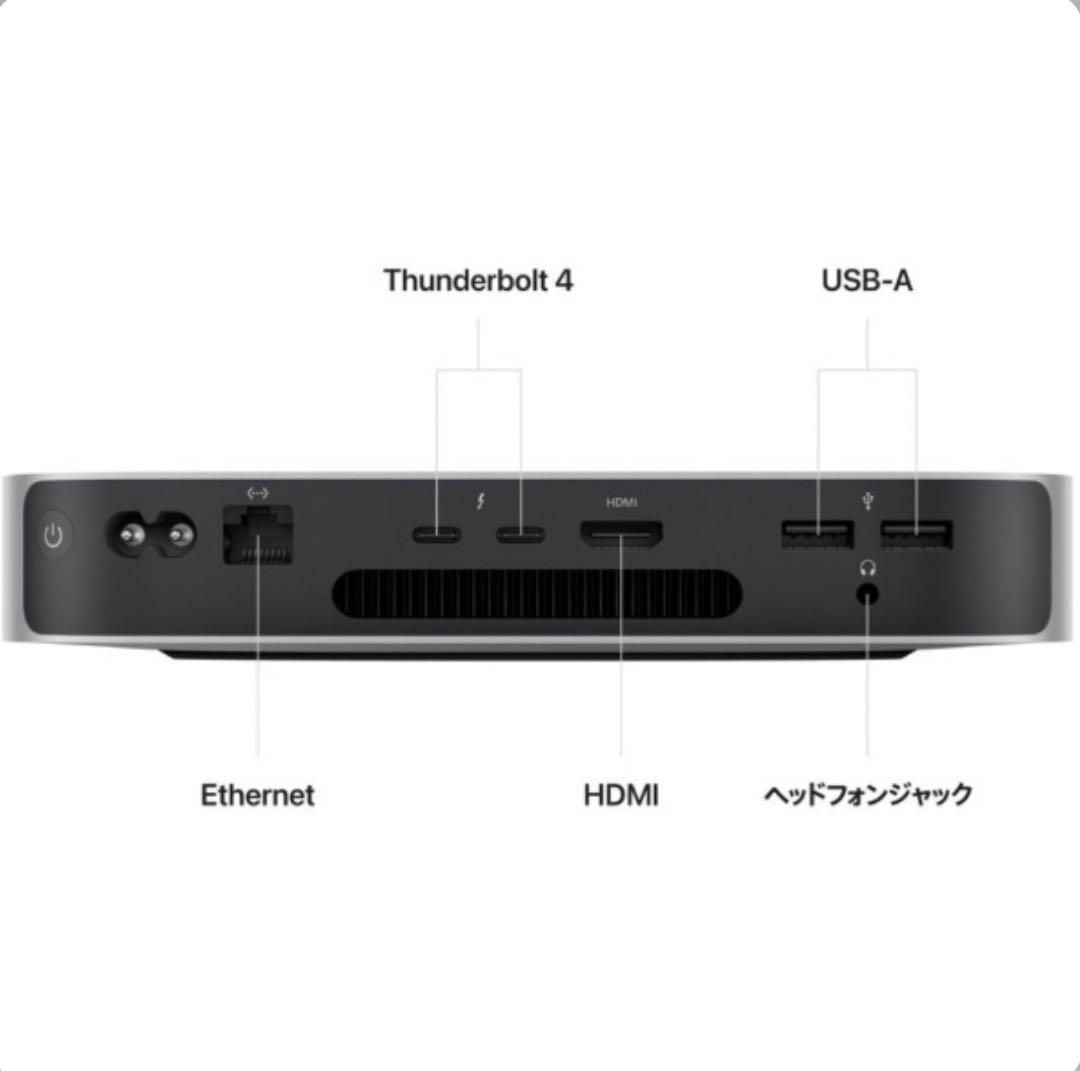 【新品】MacminiM2チップ8コアCPU10コアGPUメモリMMFJ3J/A