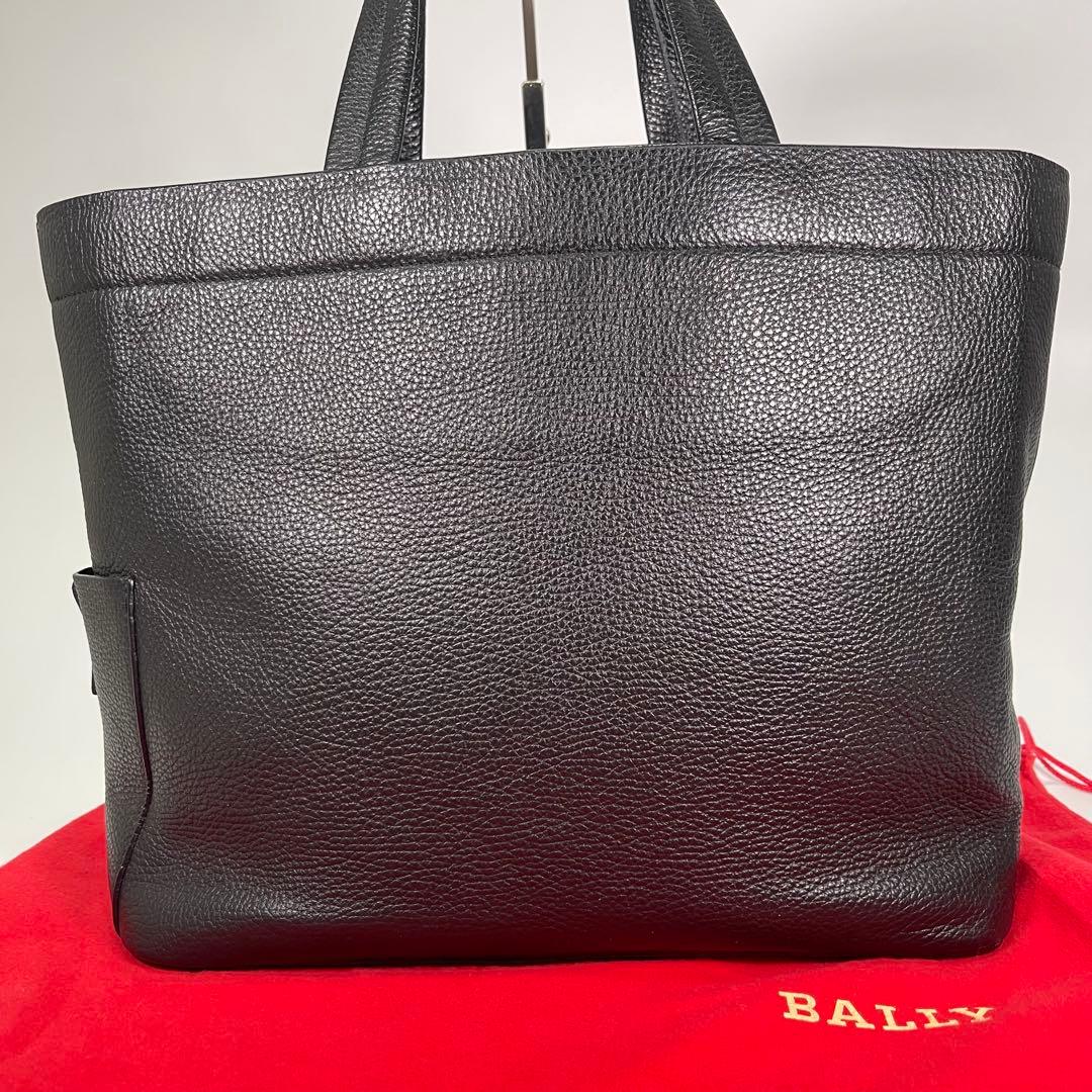 【超美品✨】BALLYバリーメンズビジネスバッグトートレザーBロゴ黒船型A4◯