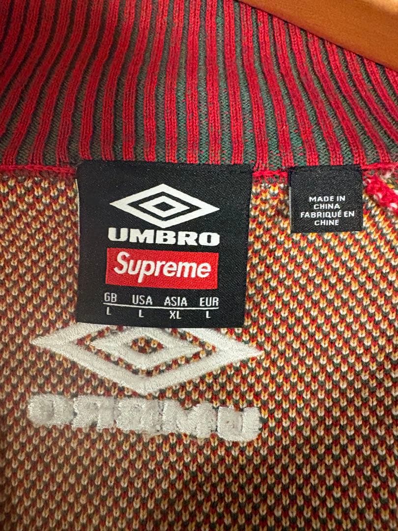 トップス Supreme x Umbro Zip Up Sweater \"Red\"