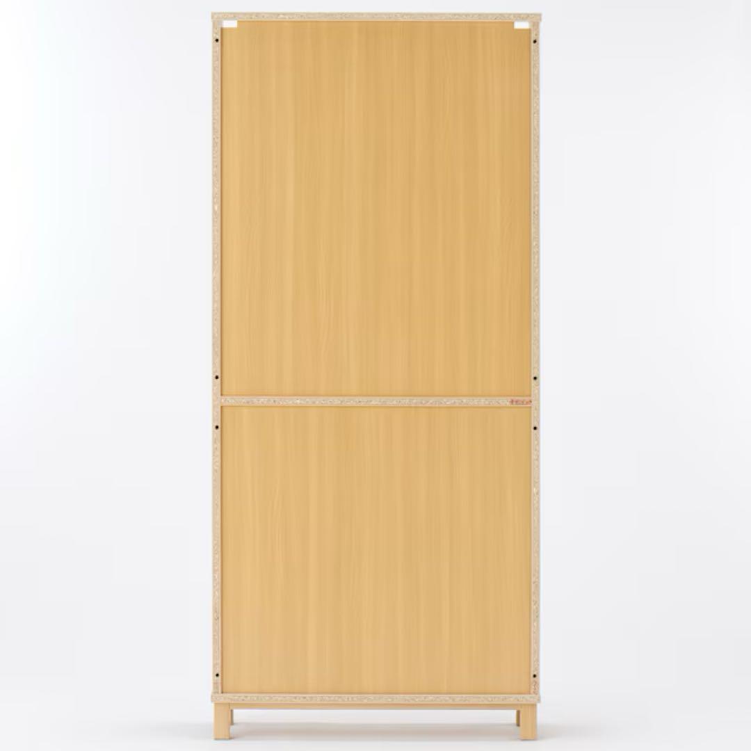 無印良品　オーク材薄型ラック・ワイド大・奥行２２ｃｍ