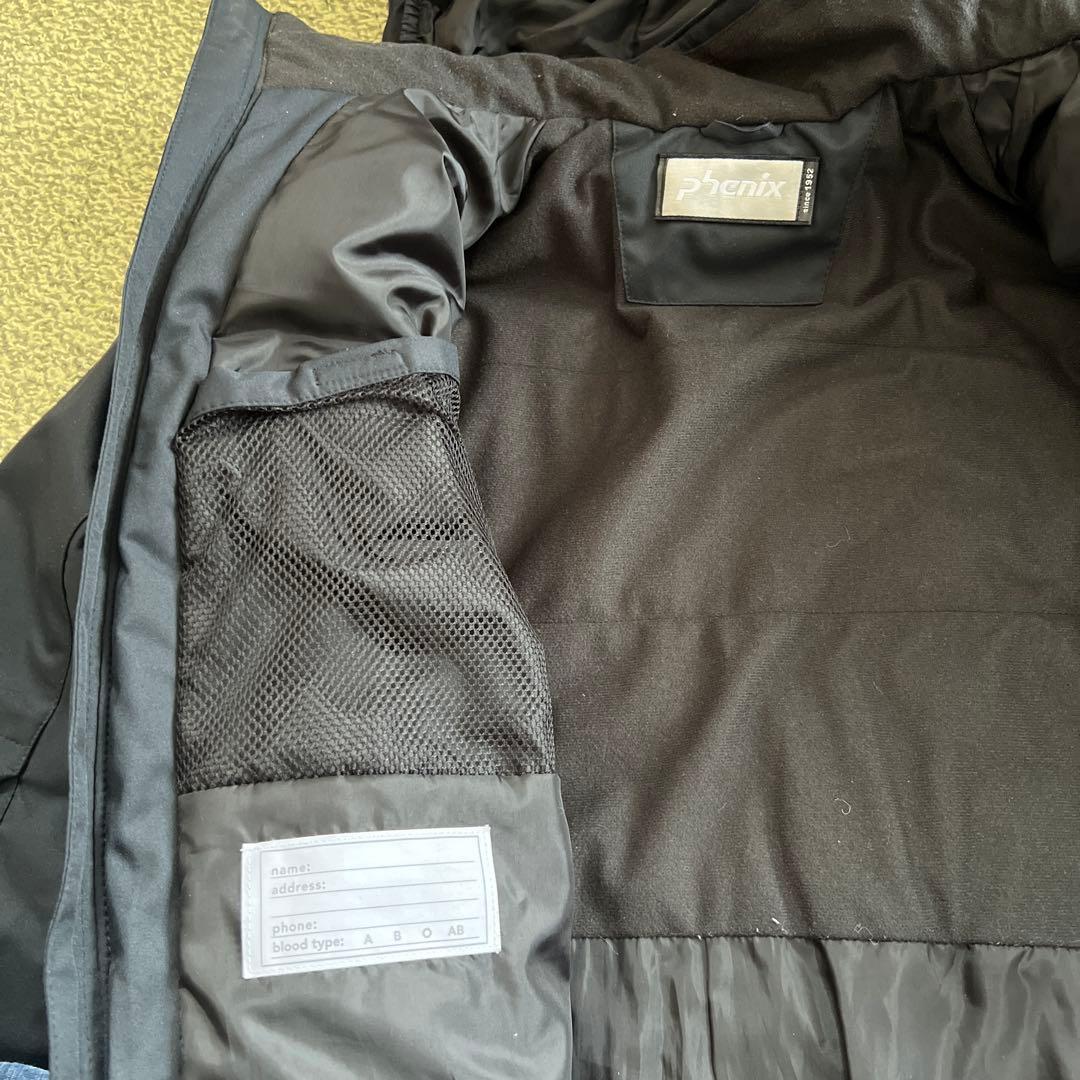 Phenix スキーウェアセット（赤系パンツ・黒系のジャケット） 135-155