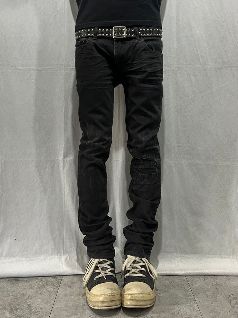 パンツ \"Pledge\" Damaged Slim Denim