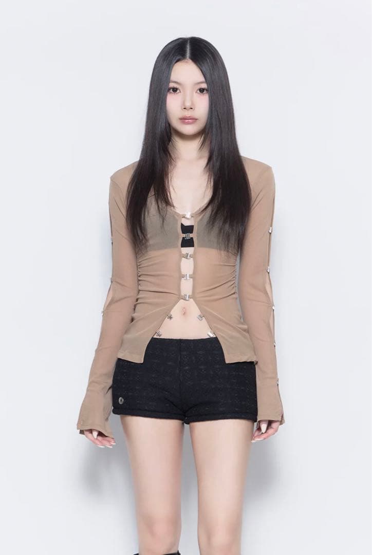 【美品】theredthread sheer hook tops