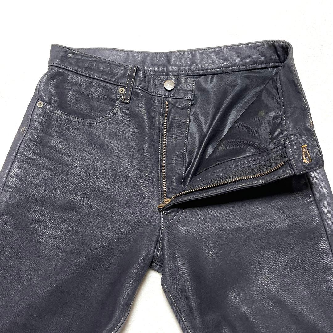 ★クシタニ★EXPLORER JEANS★5058★レザーパンツ★W32★黒★