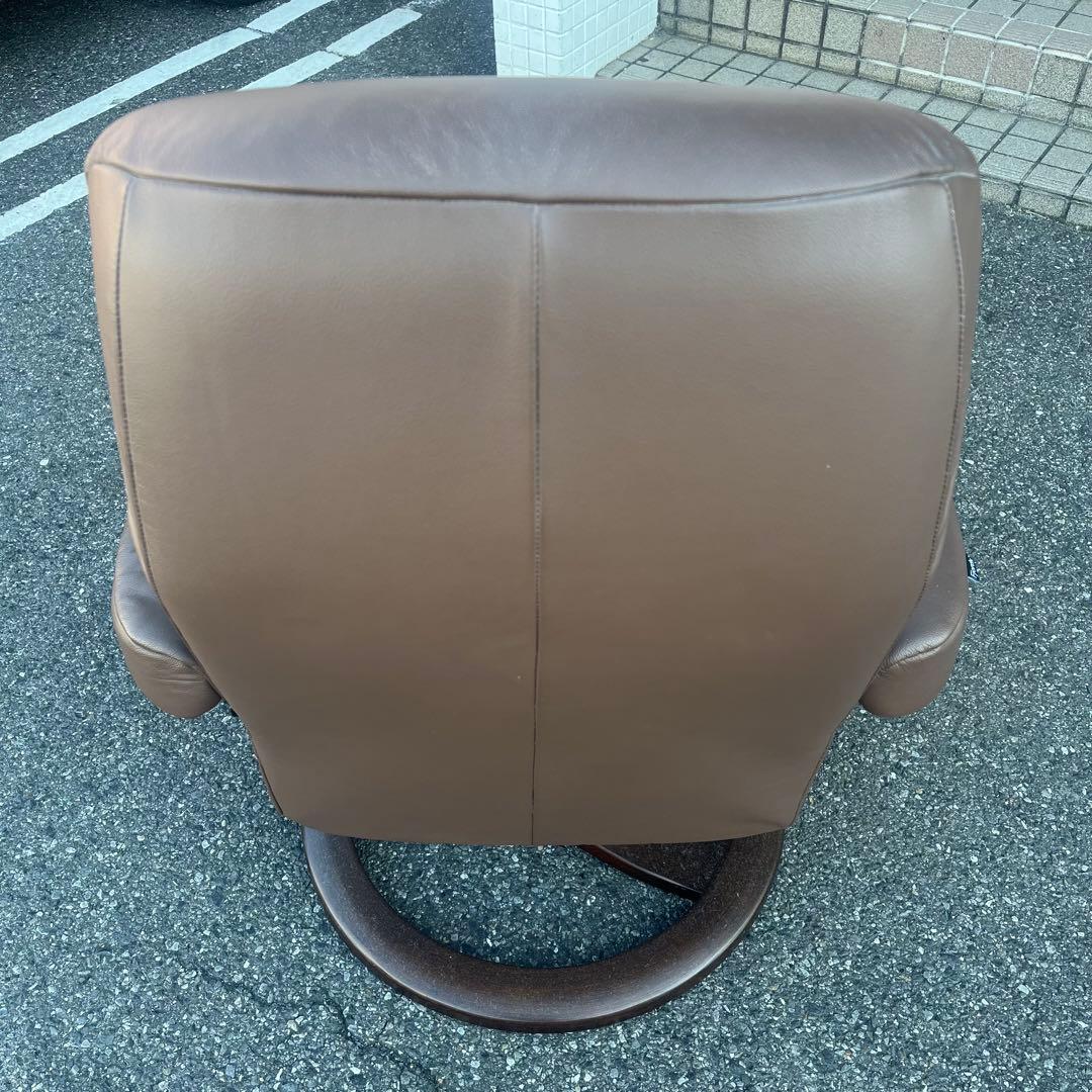 ②イエリアーダ フィヨルド 本革 リクライニングチェア オットマン レザー