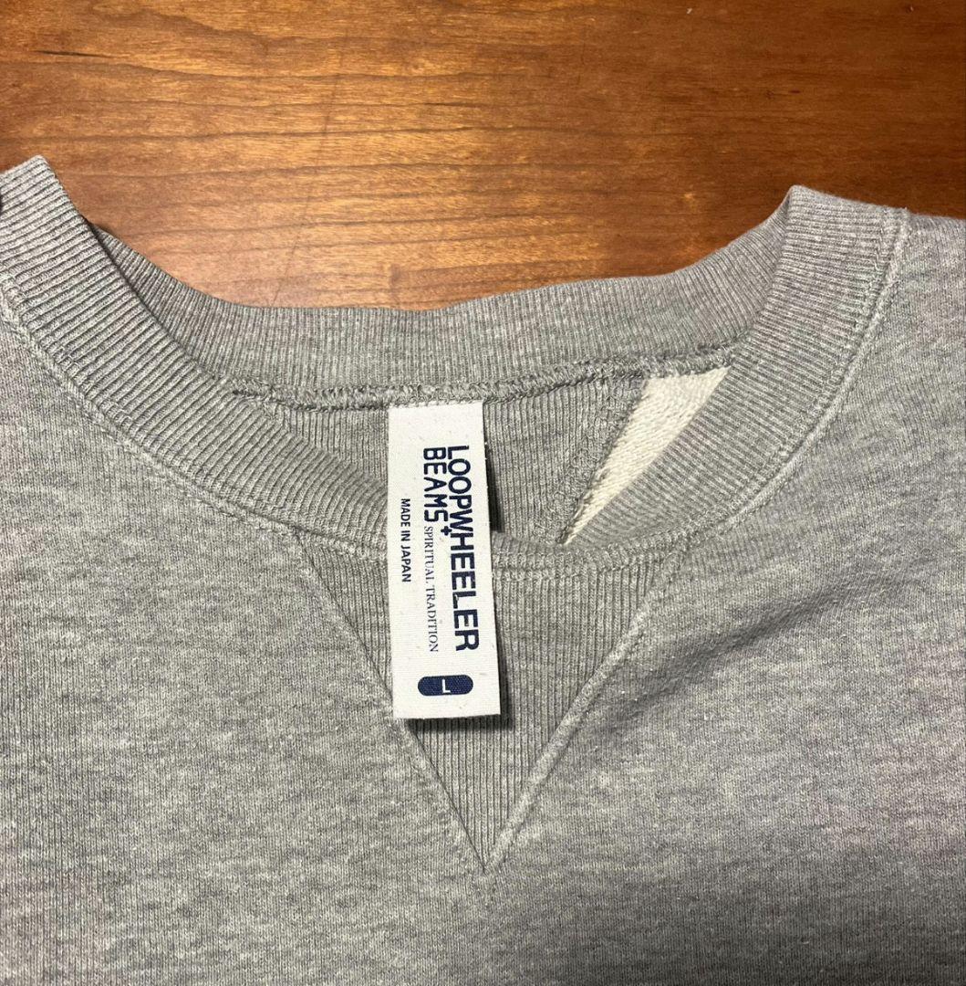 LOOPWHEELER　ループウィラー　L　ビームス　グレー　スウェット