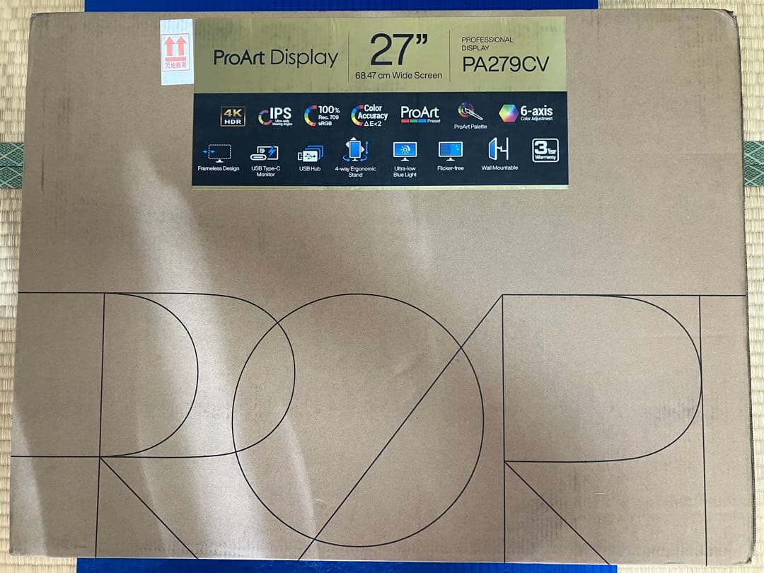 【新品・未開梱】ASUS 4K モニター 27インチ PA279CV