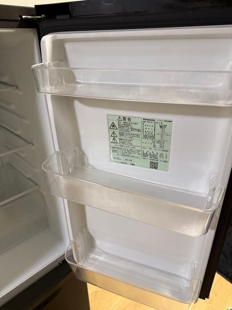 Panasonic 冷蔵庫 NR-B17BW-T 2019年 168L