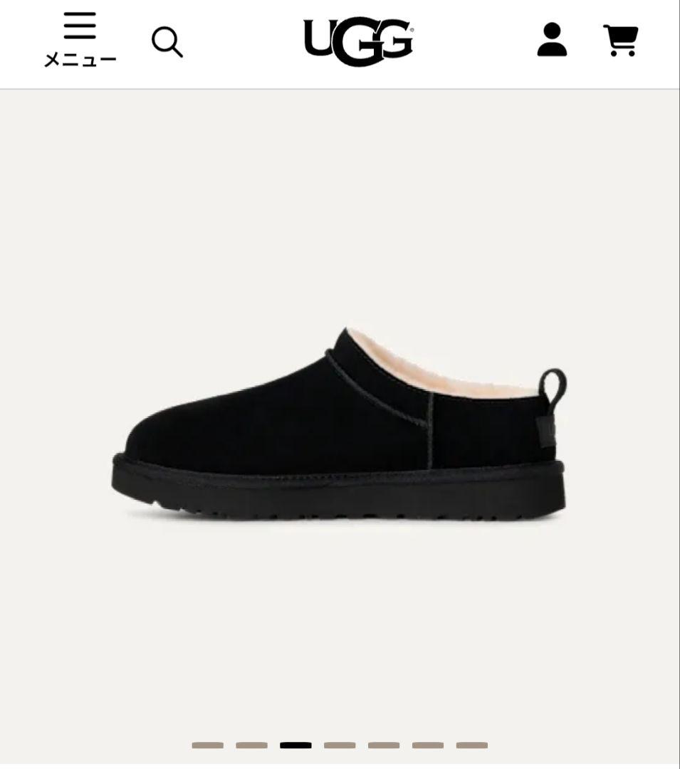 正規品ugg クラシックマイクロ　ブラック 25cm スリッポン黒
