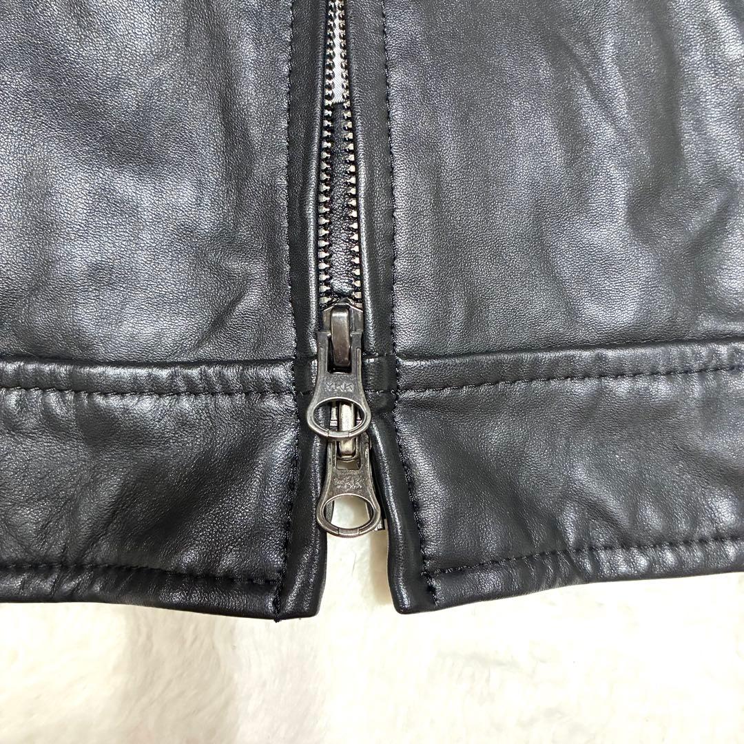 23区 羊革 レザージャケット ノーカラー ブラック 44 未使用タグ付