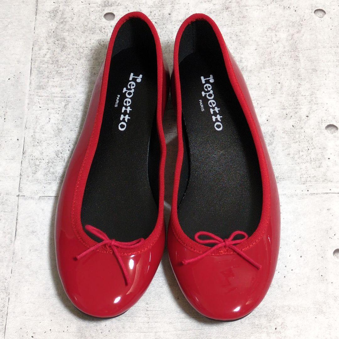 【未使用】 repetto レペット バレエシューズ フラットパンプス エナメル