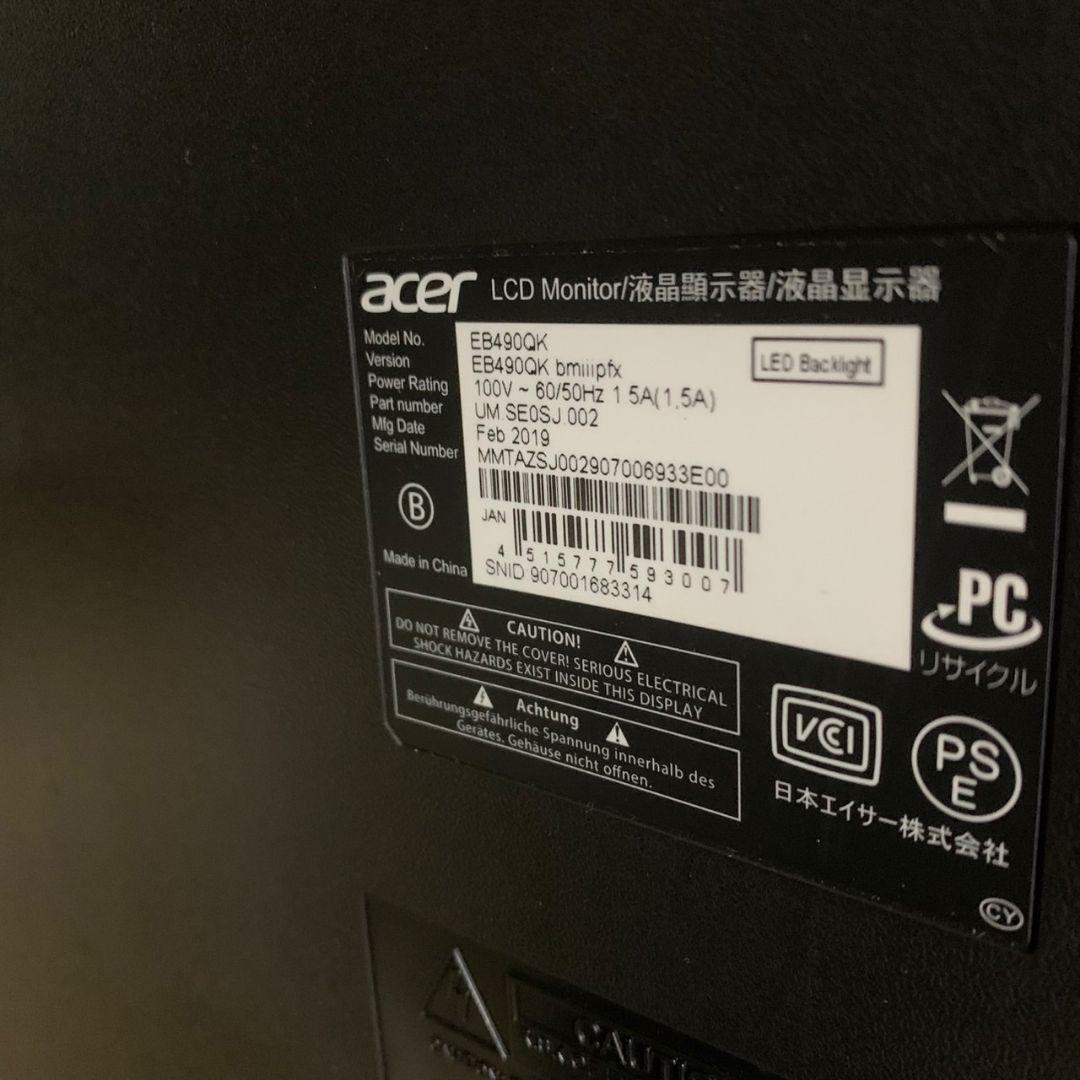 J106\" Acer エイサー 48.5インチ EB490QK 19年製