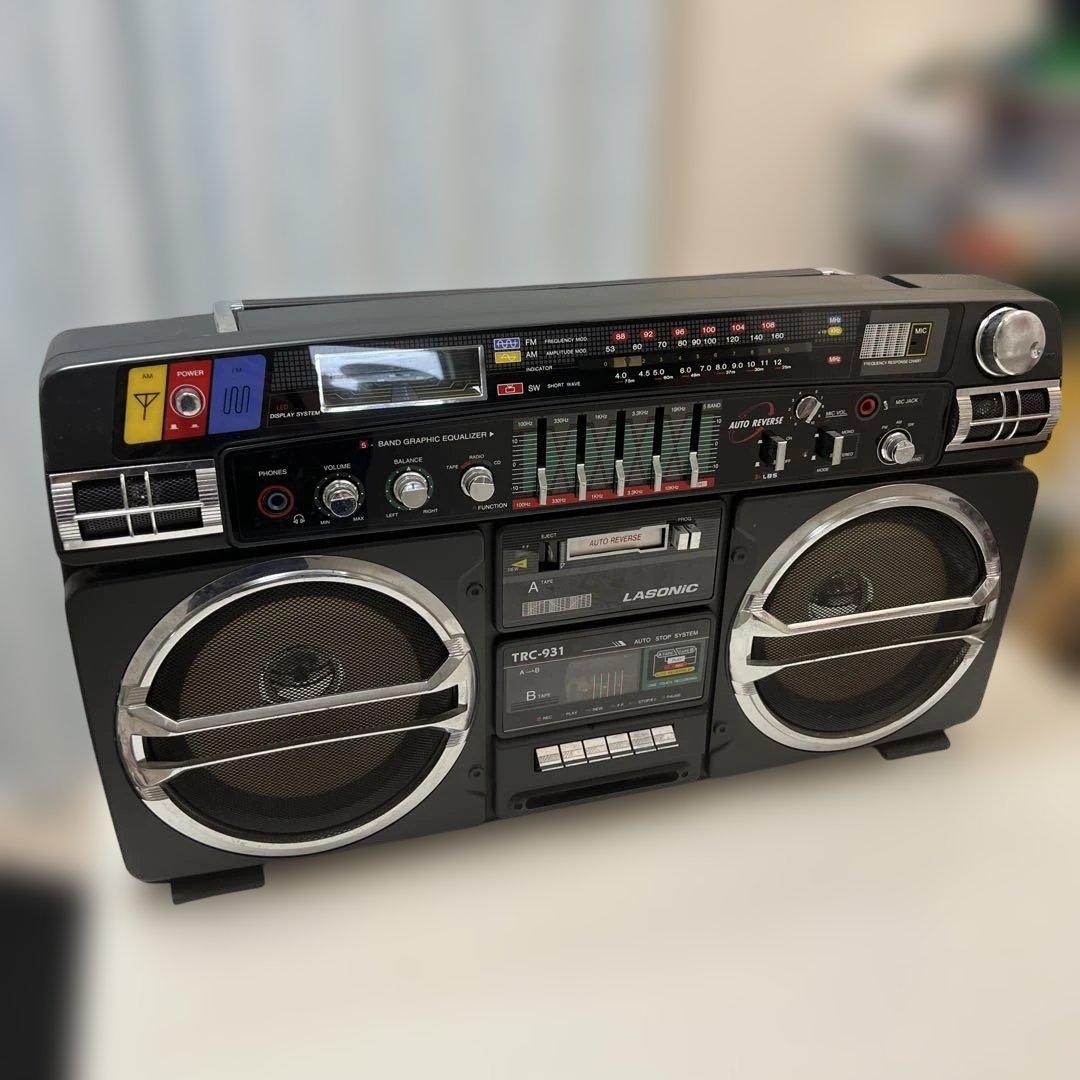 【けーじ@】LASONICラジオ カセットテープ プレーヤーTRC-931