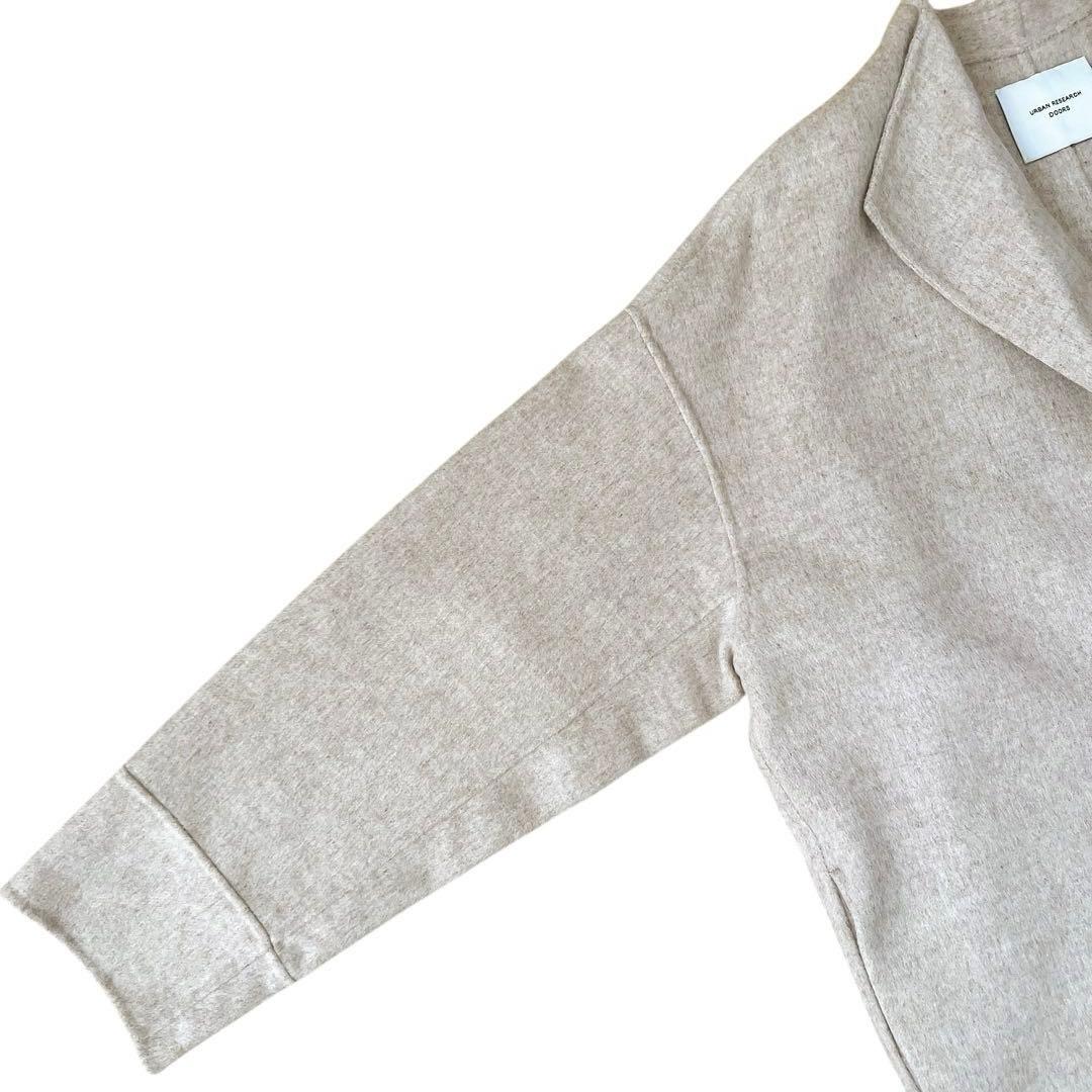 URBAN RESEARCH DOORS　ウールミドルガウンコート　ベージュ