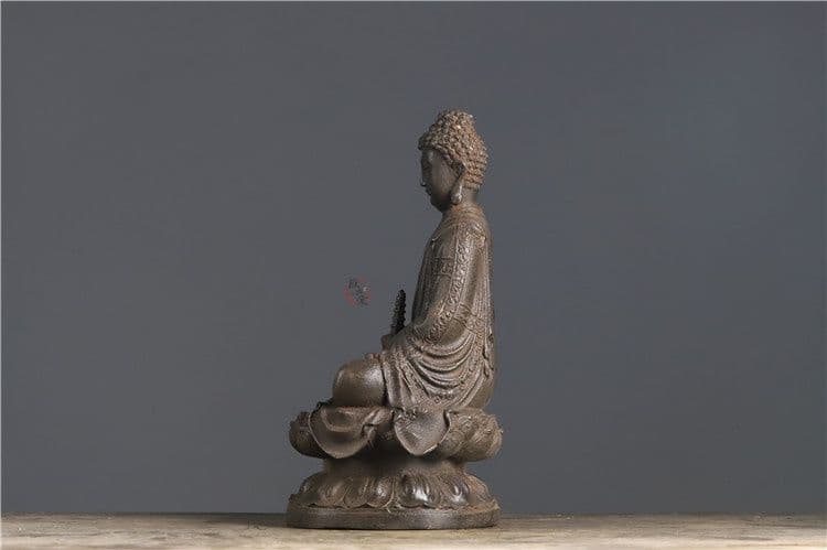 鉄像 鉄仏 釈迦牟尼端塔仏 大日如来仏像 工芸品 置物