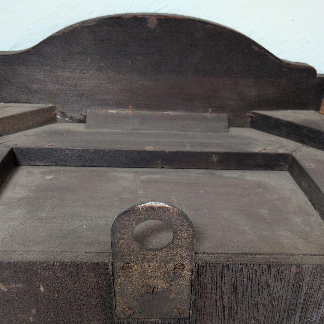 明治時計　ジャンク品　大型　振り子時計 　古時計　昭和レトロ　ゼンマイ時計