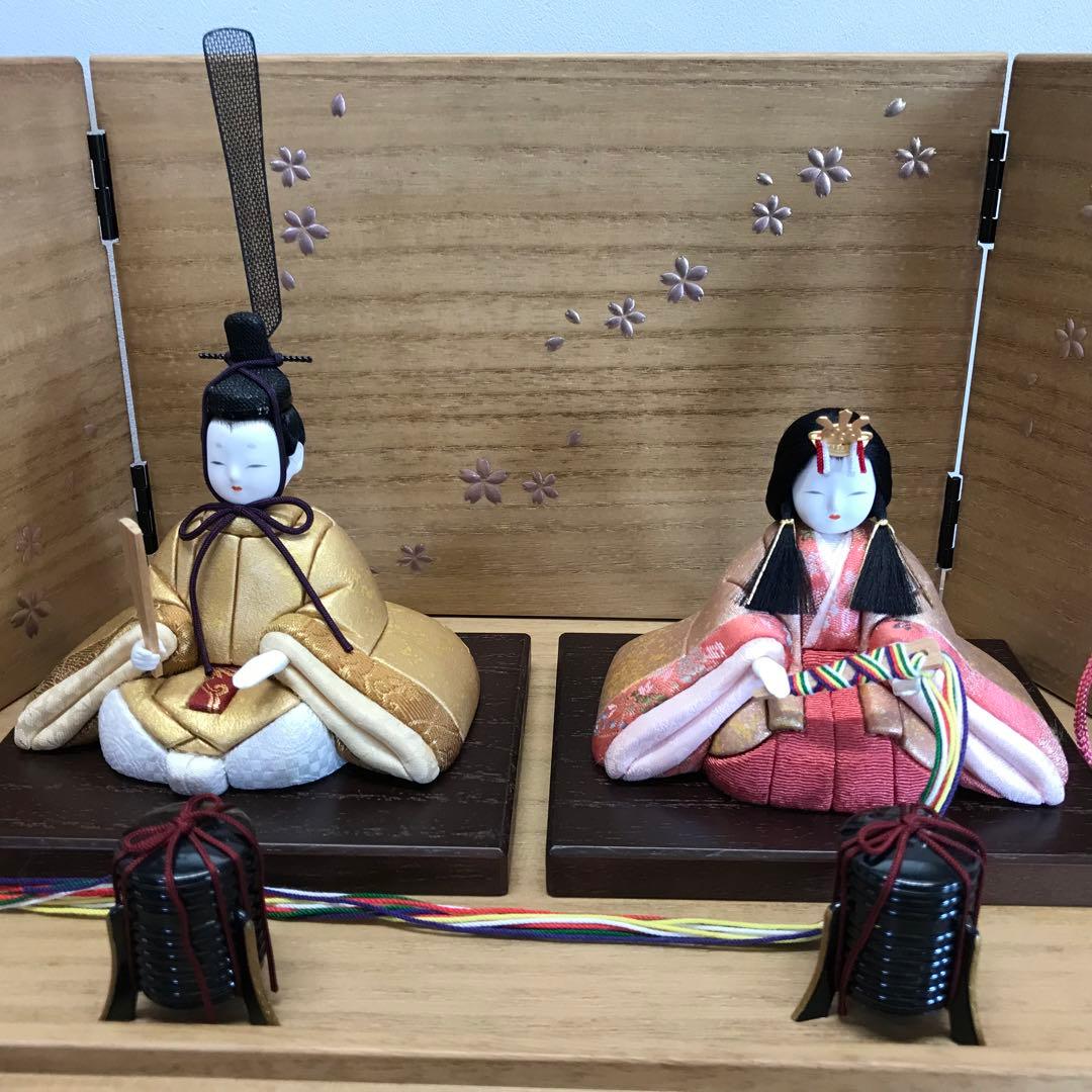 お雛様　箔一の金箔布の木目込　舞姫