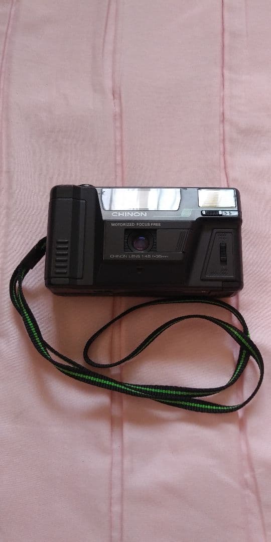 CHINON フィルムカメラ ブラック ケース ストラップ 昭和 レトロ