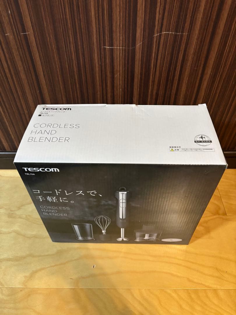 テスコム ハンドブレンダー コードレス ハンドミキサー TBL70A-K