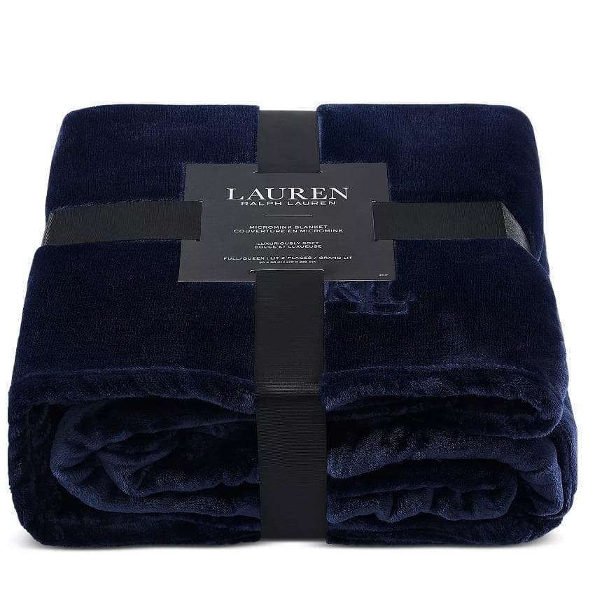 【新品】ラルフローレン ロゴ入り 毛布ブランケット 168x 229cm