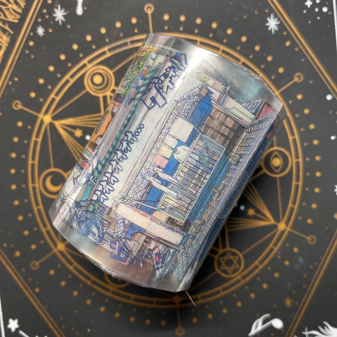 【A1】海外　10m巻　貝殻光/PETマスキングテープ　装飾系/背景系/お花系