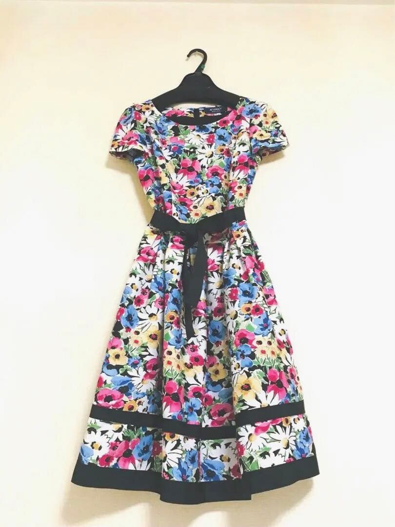 SALE❤️エムズグレイシー ❣️フラワープリントワンピース 38