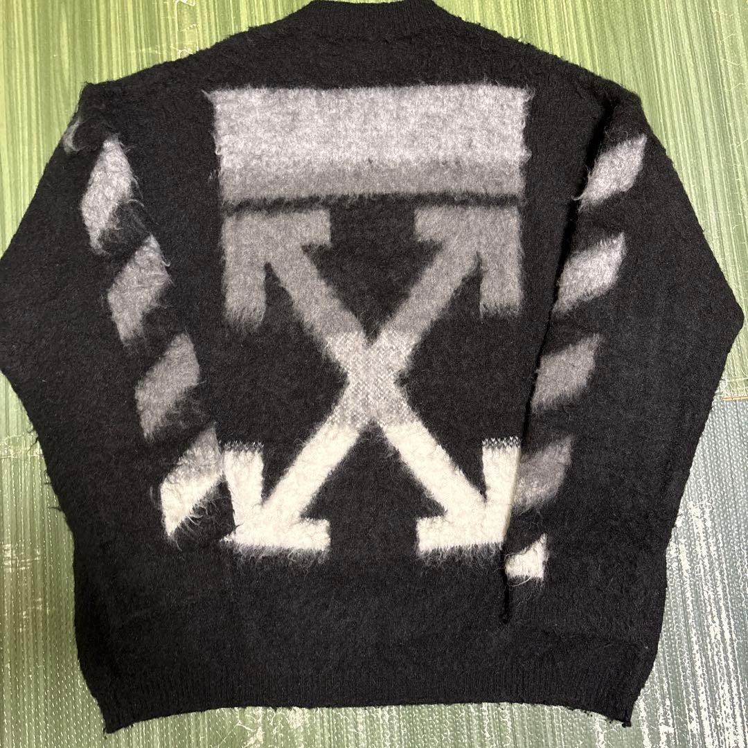 OFF-WHITE MAIN LABEL ニットセーター 黒
