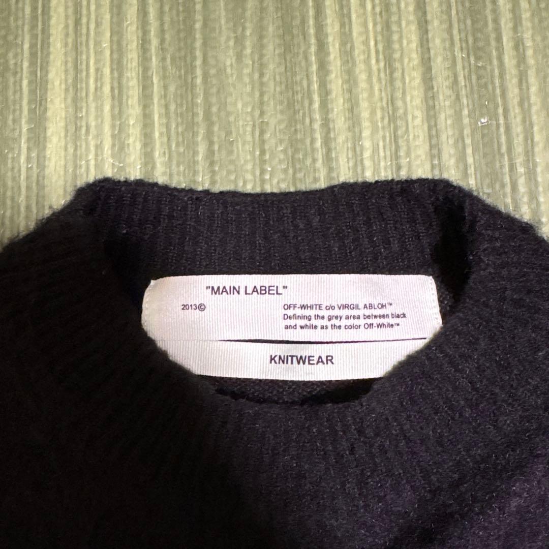 OFF-WHITE MAIN LABEL ニットセーター 黒